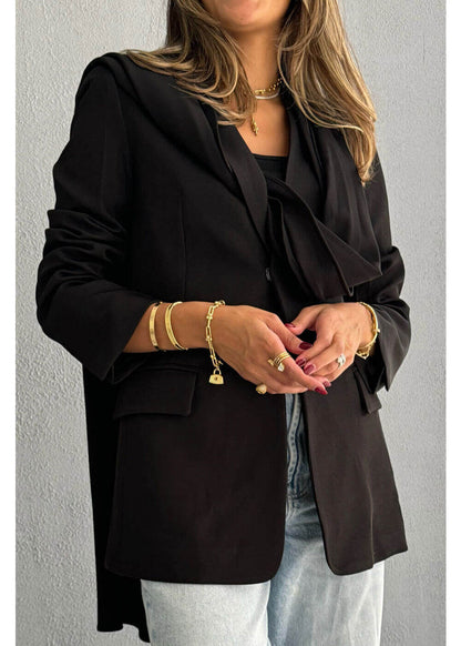 7640 Black Blazer For Women