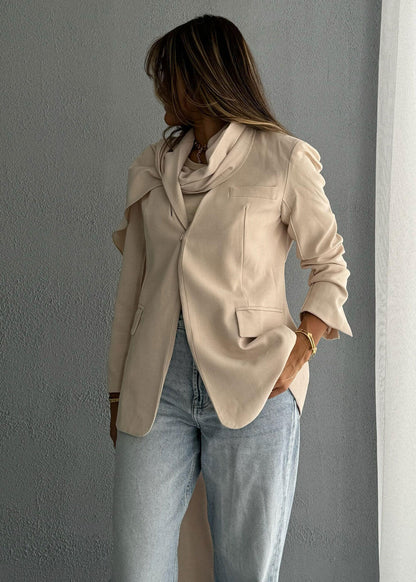 7642 Beige Blazer For Women