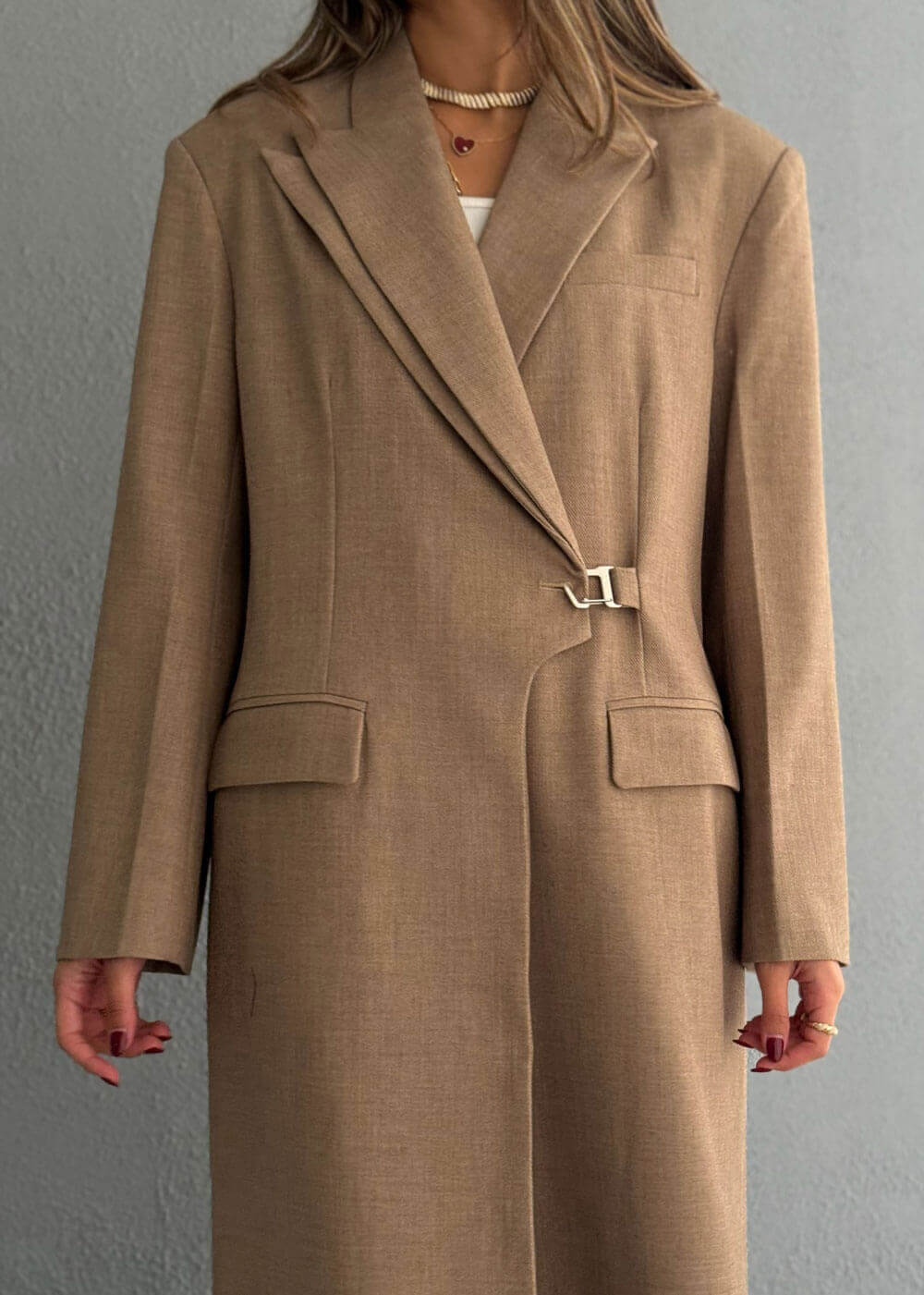 7591 Khaki Coat For Women