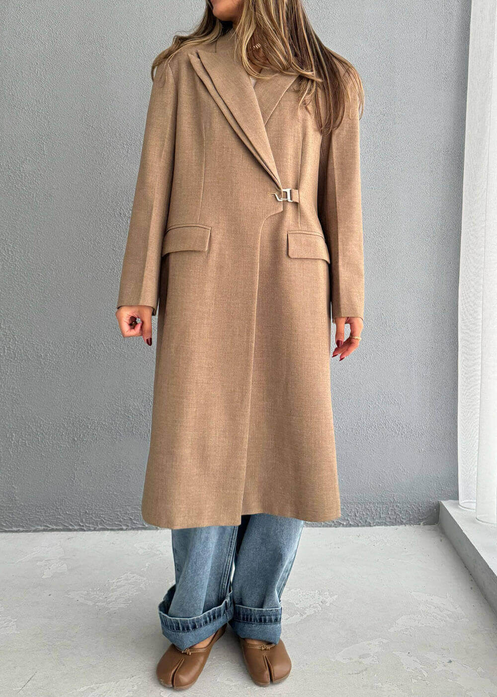 7591 Khaki Coat For Women