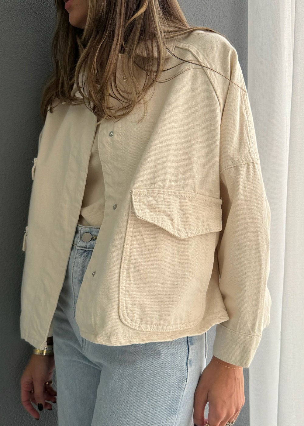 7678 Off White Jacket For Women