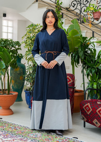 8078 Navy Blue Daraa Set For Women