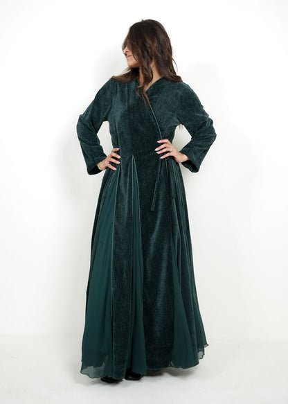 8100 Dark Green Velvet Daraa For Women