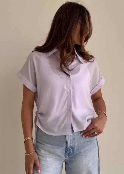 7966 Purple Sleevless Shirt For Women