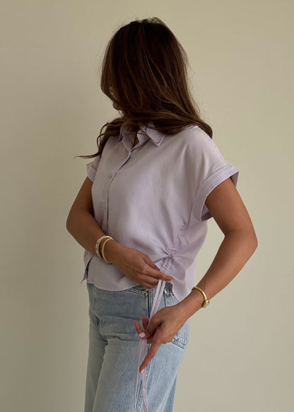 7966 Purple Sleevless Shirt For Women