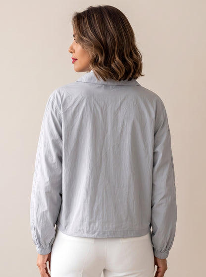 7850 Grey Blue Jacket For Women