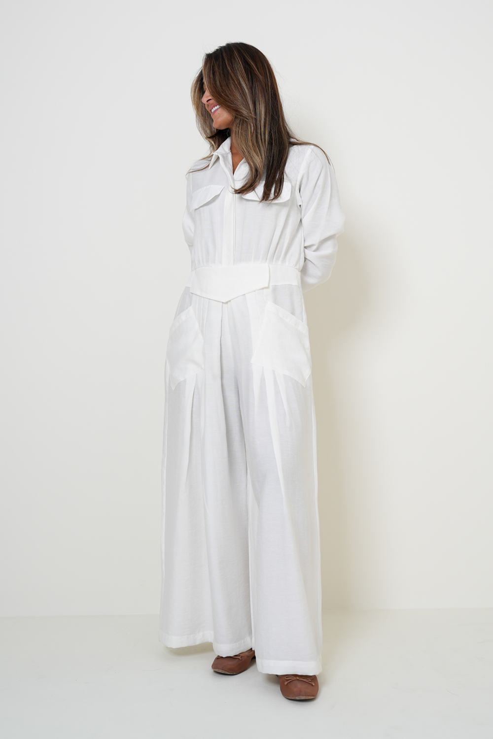 7863 White Dress Women