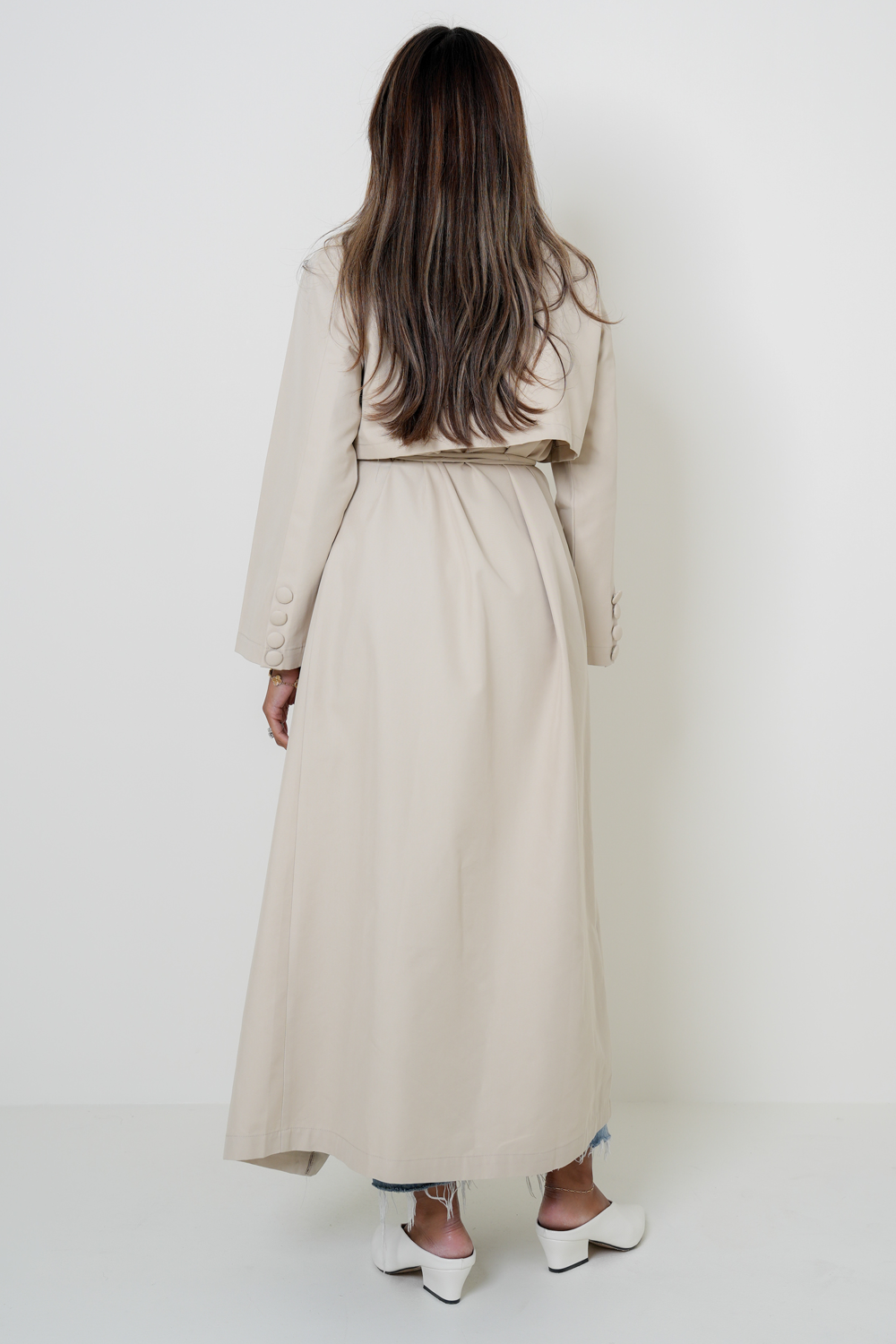 7866 Beige Long Dress For Women