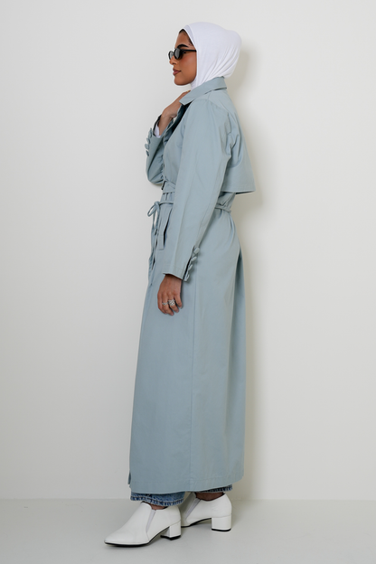 7866 Light Gray Long Dress For Women
