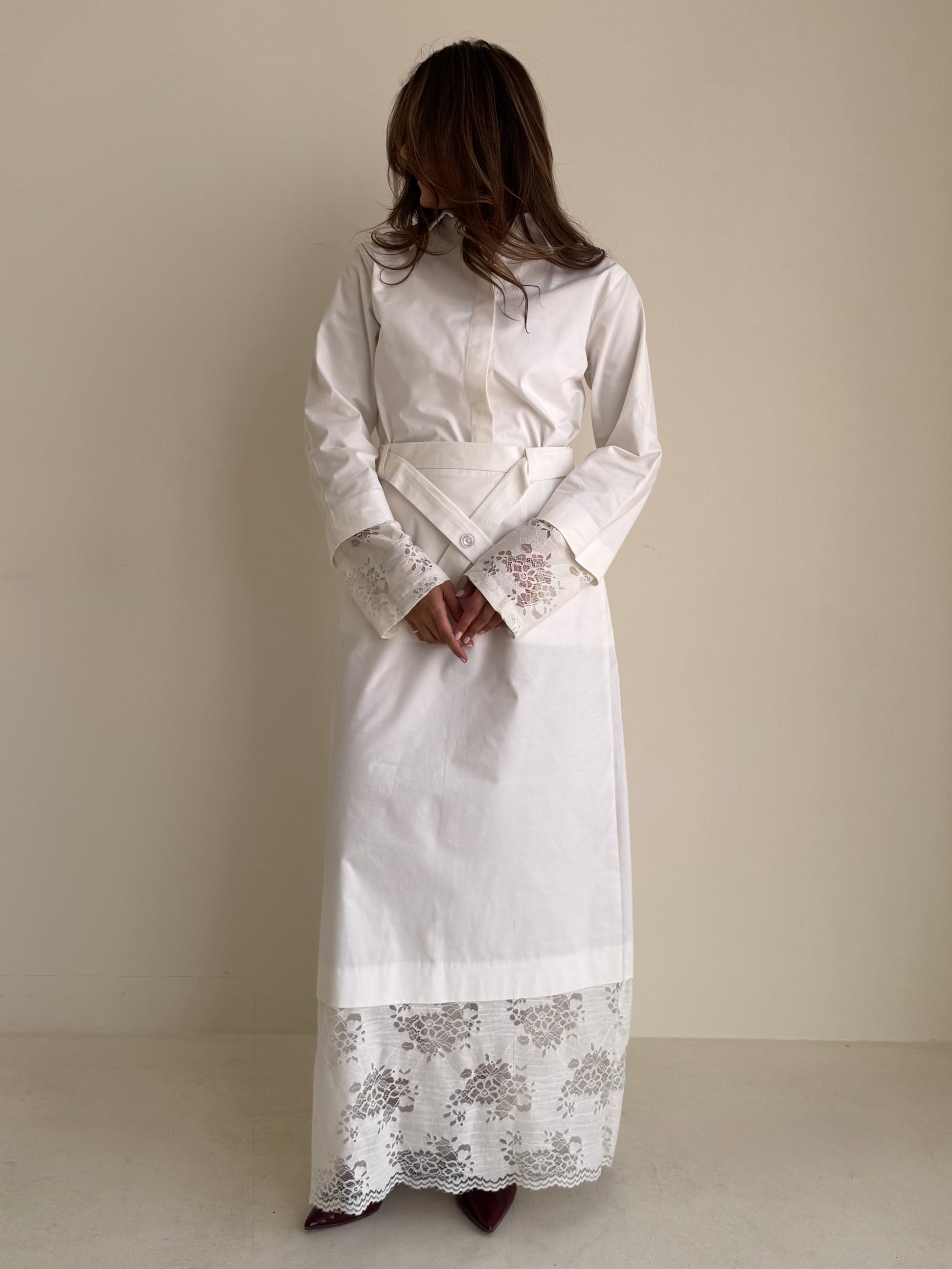 8239 Off White Dress Set For Women