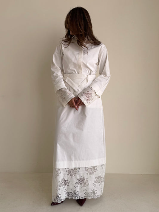 8239 Off White Dress Set For Women
