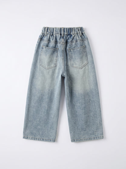 8118 Light Blue Denim Pants For Girls
