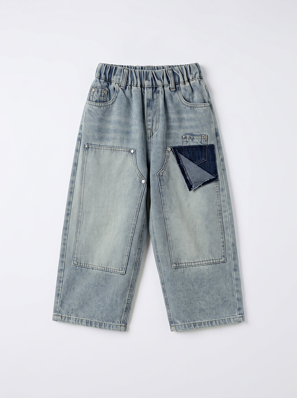 8118 Light Blue Denim Pants For Girls