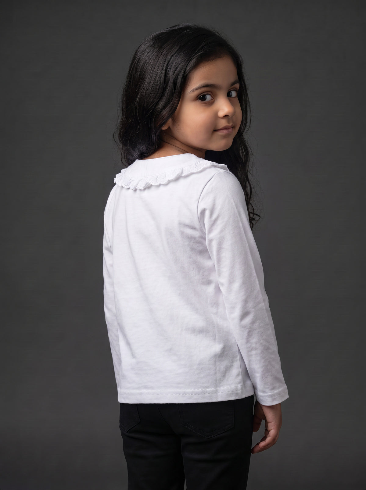 8128 White Top For Girls