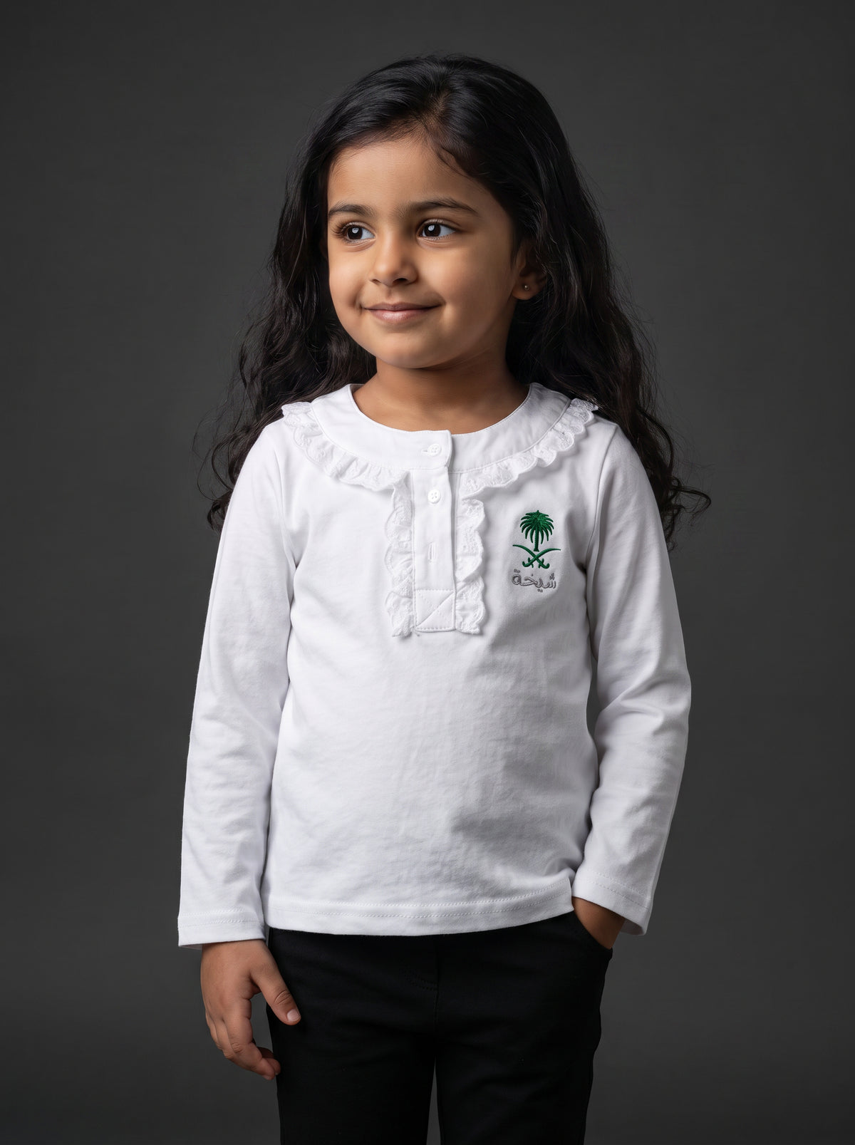 8128 White Top For Girls