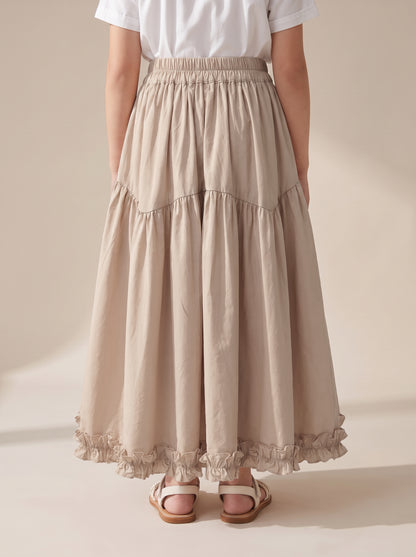 8148 Beige Skirt For Girls
