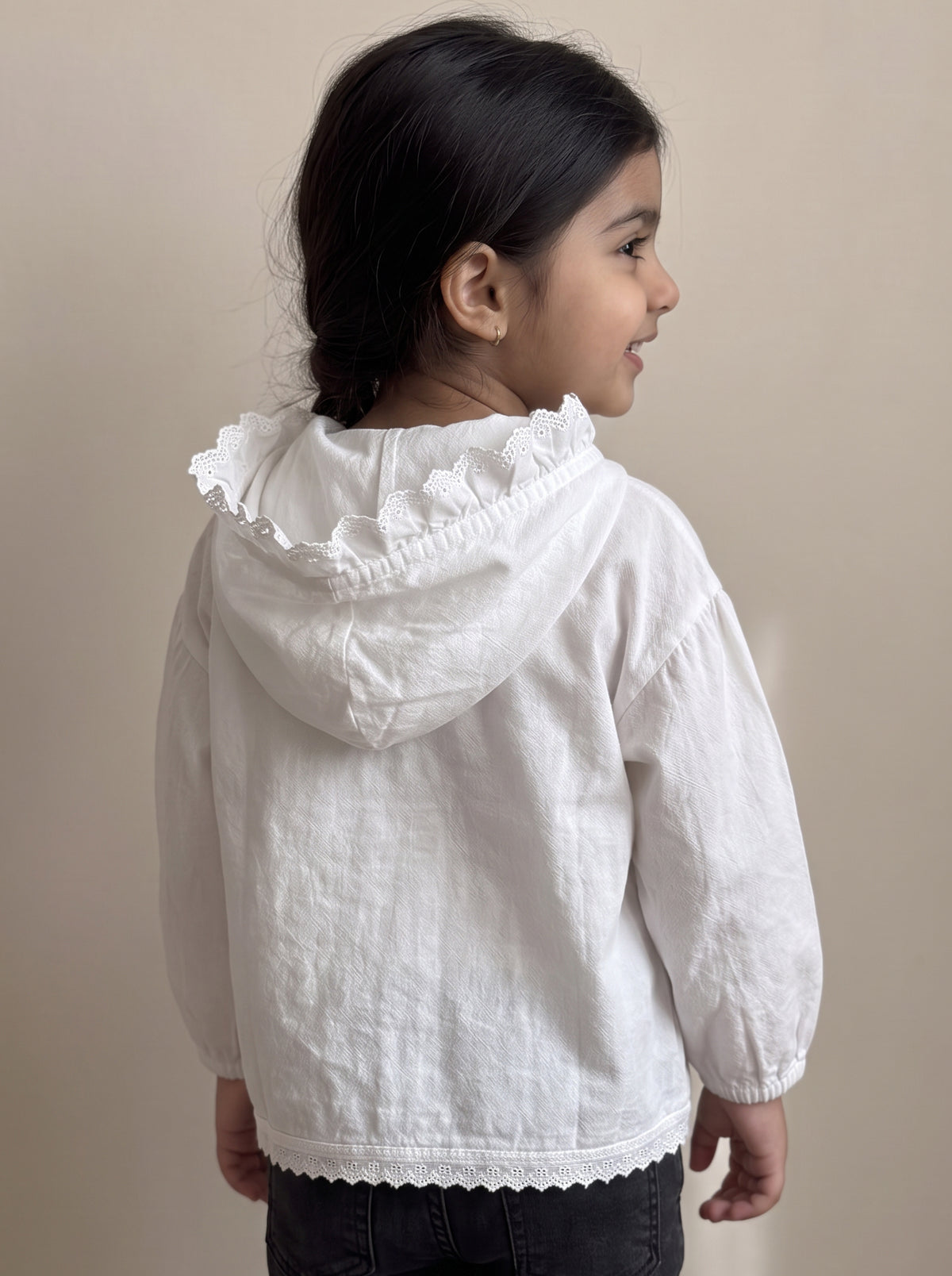 8153 White Jacket For Girls
