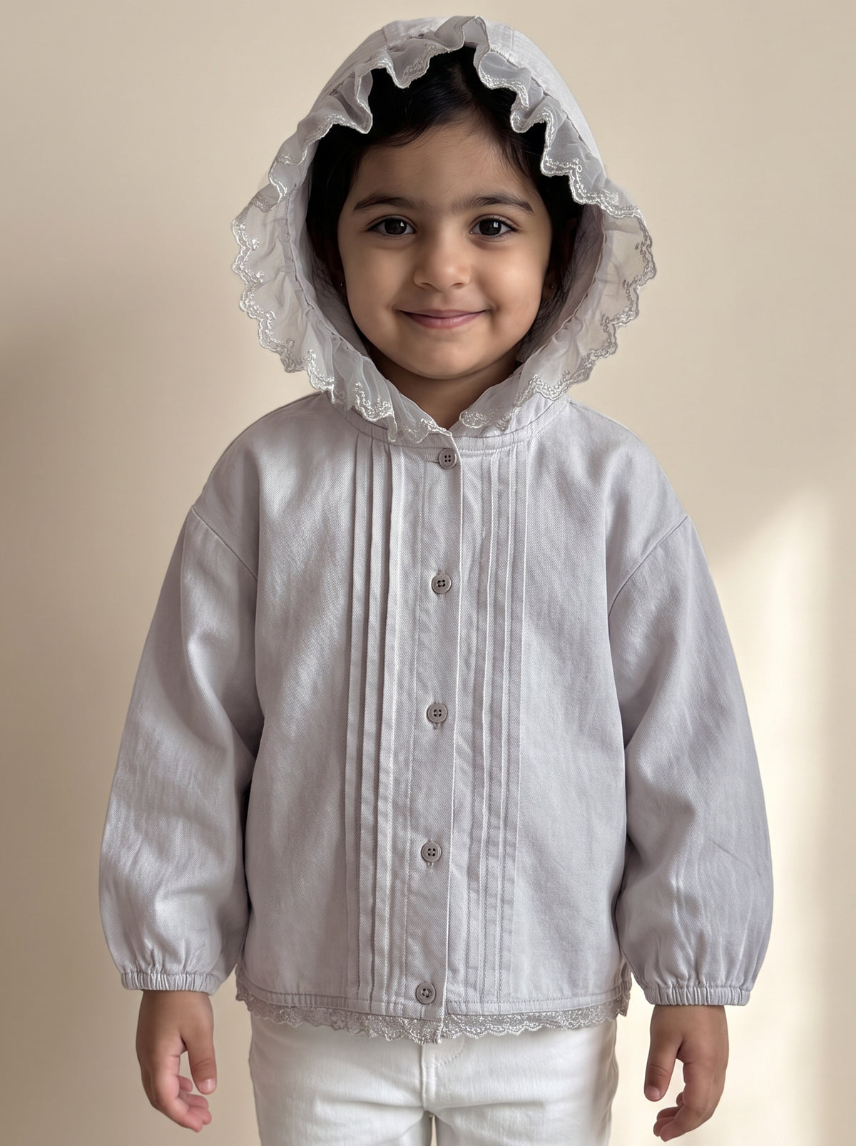 8153 Grey Jacket For Girls