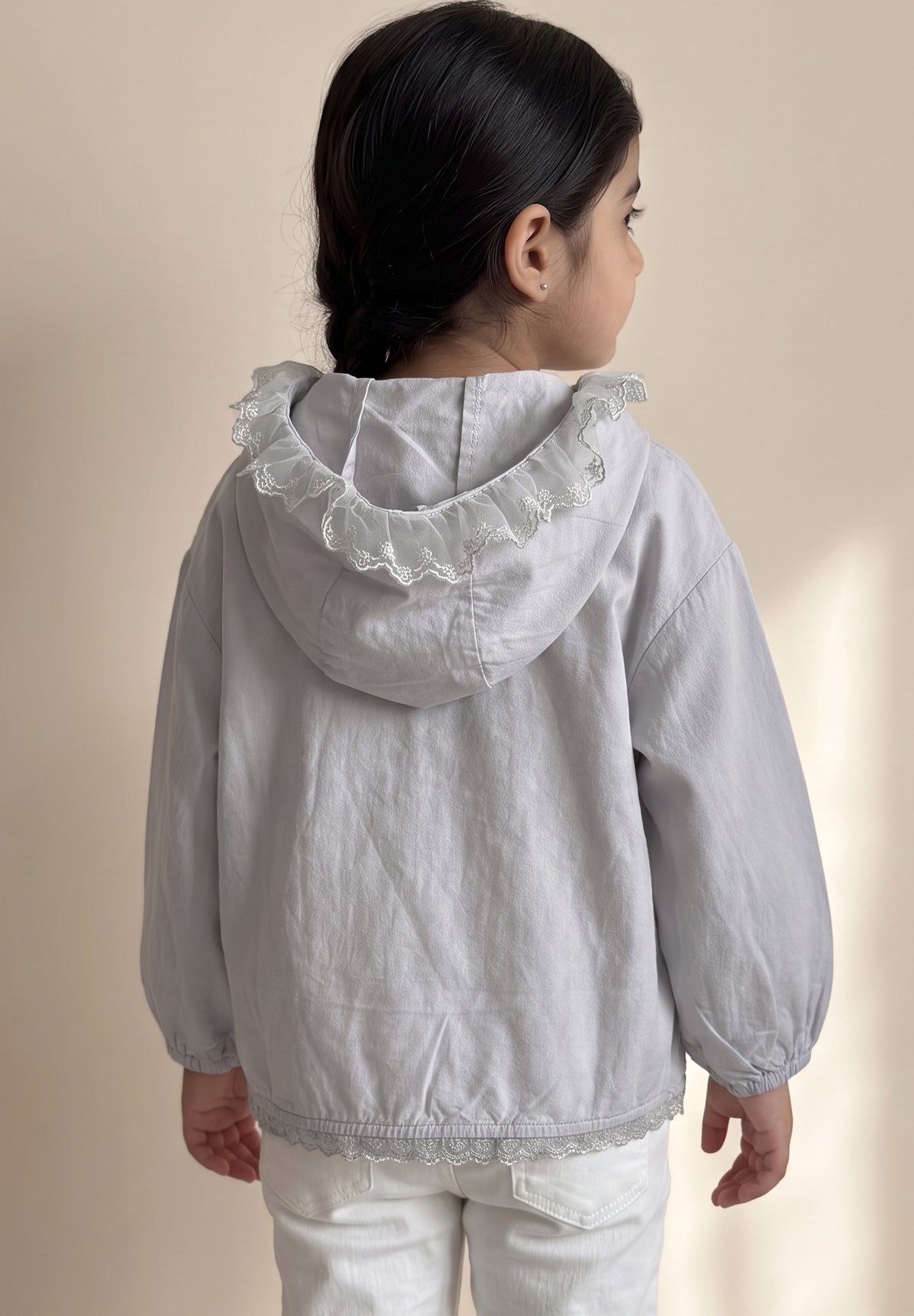 8153 Grey Jacket For Girls