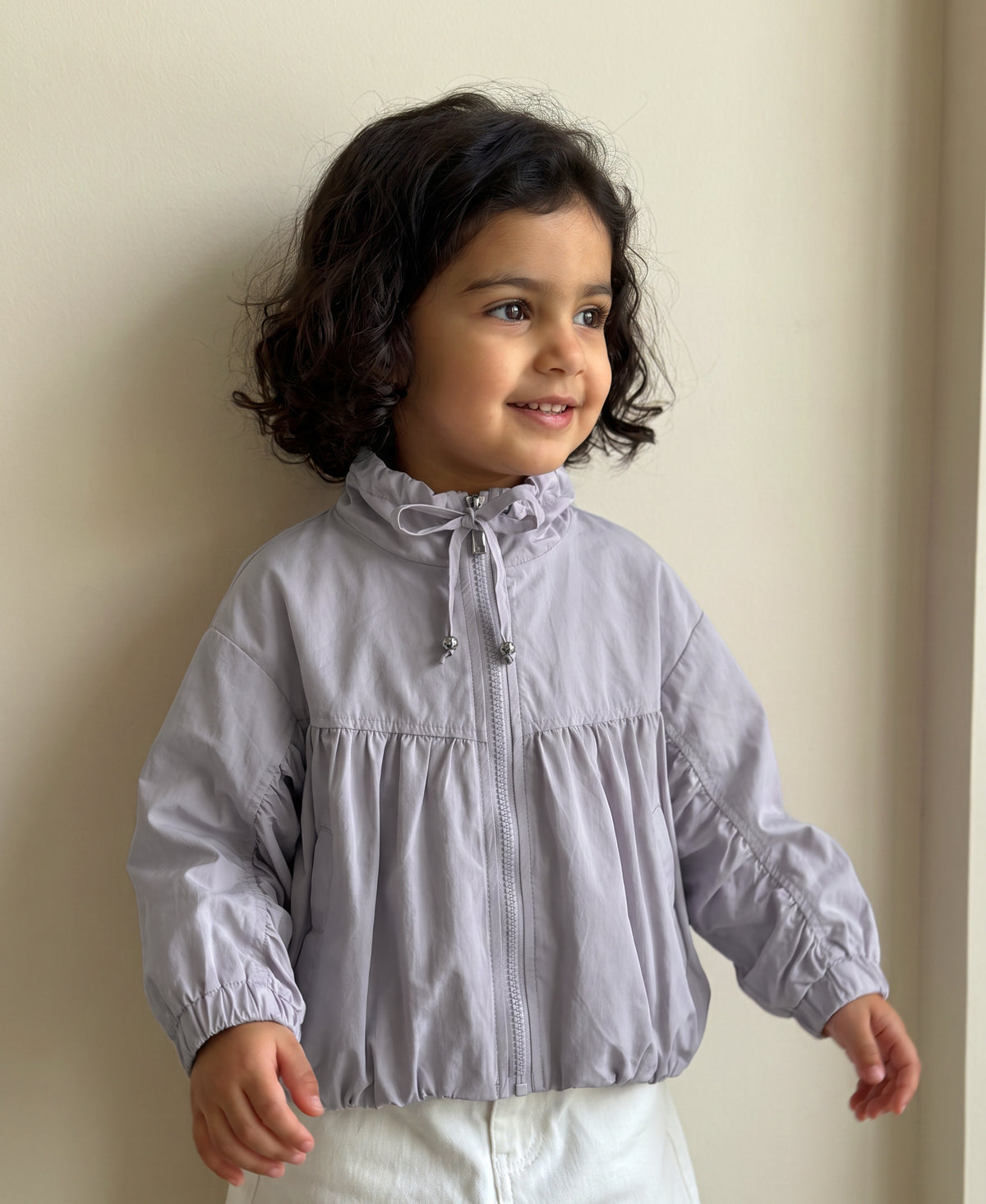 8155 Grey Pink Jacket For Girls