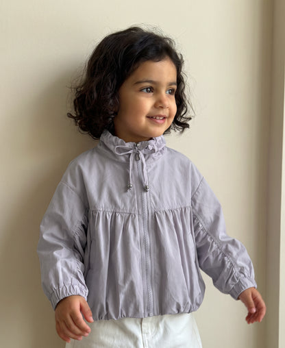 8155 Grey Pink Jacket For Girls