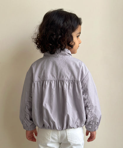 8155 Grey Pink Jacket For Girls