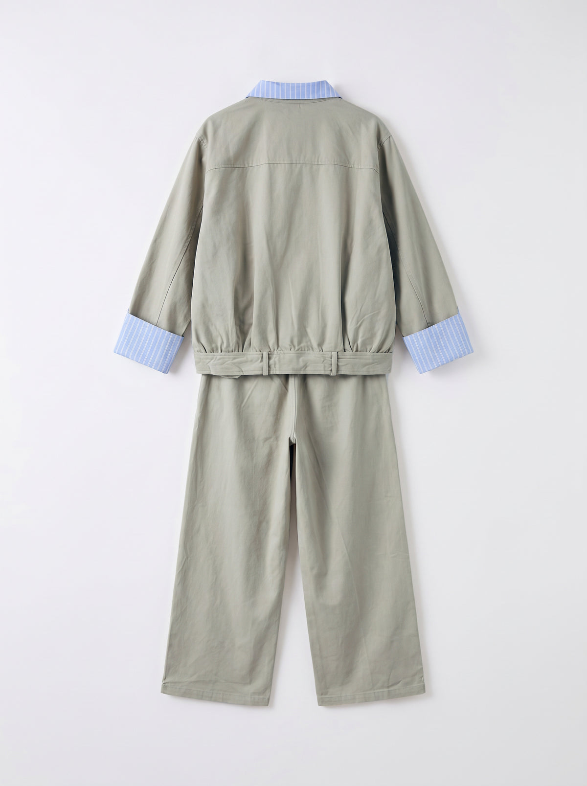 8164 Light Grey Jacket and Pants Set For Women