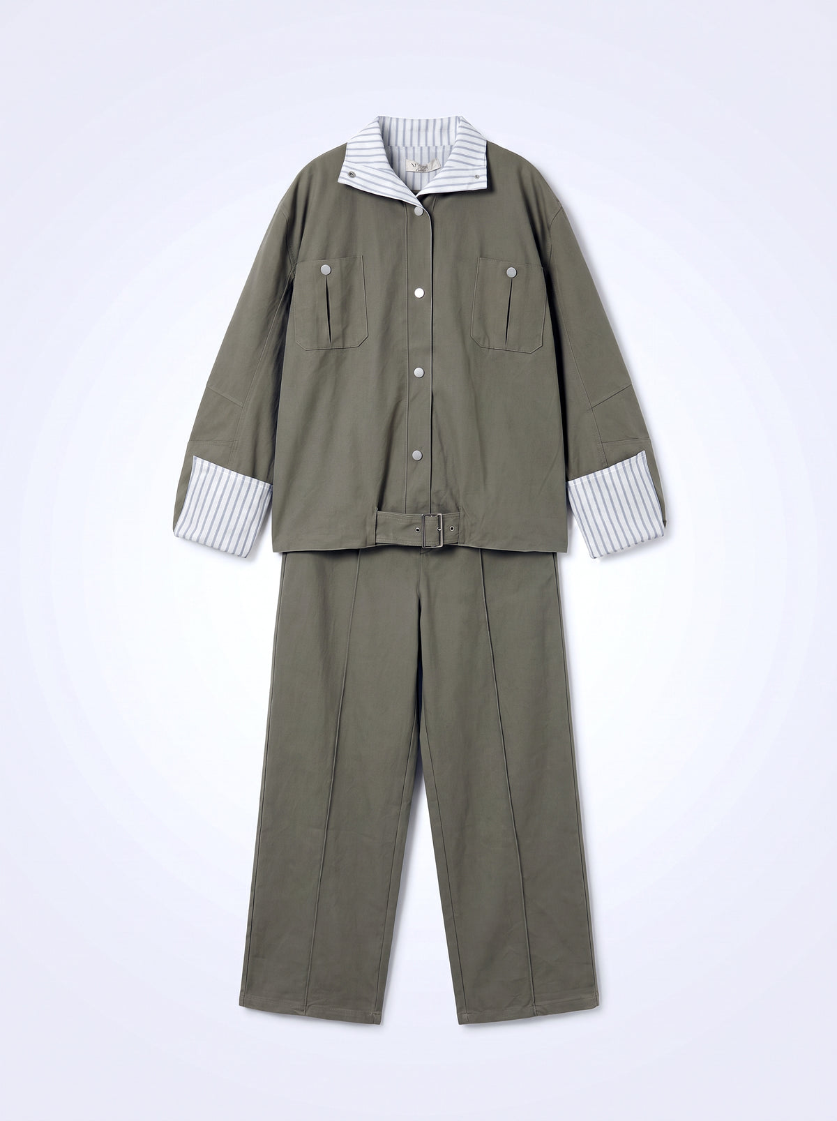 8164 Dark Grey Jacket and Pants Set For Women