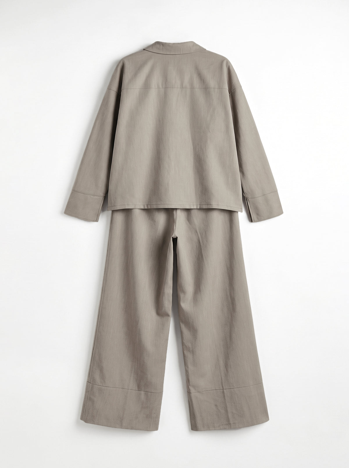 8165 Beige Jacket and Pants Set For Women