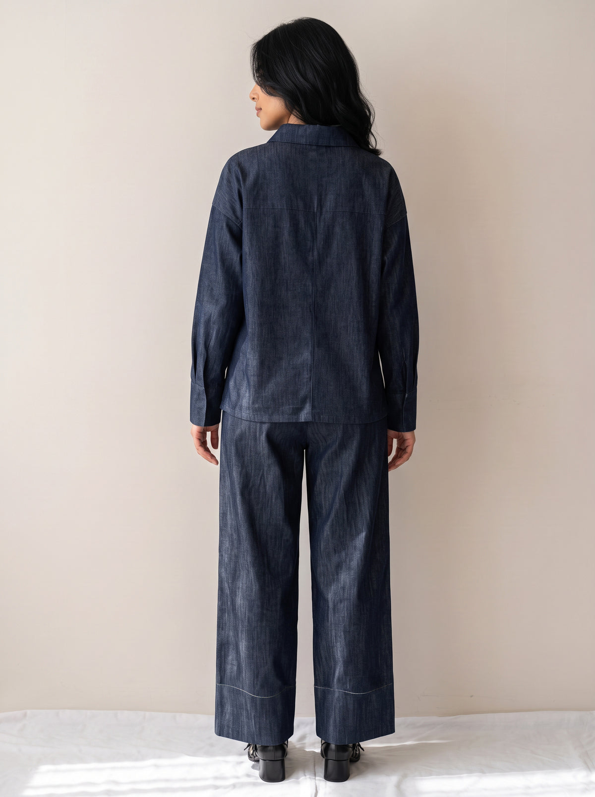 8165 Navy Jacket and Pants Set For Women