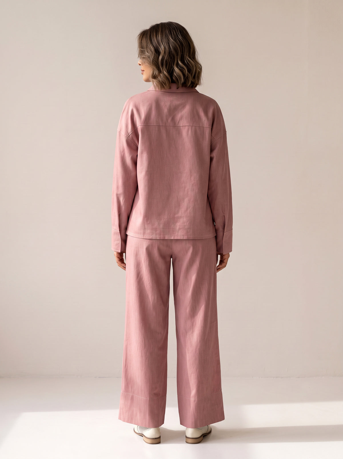 8165 Pink Jacket and Pants Set For Women