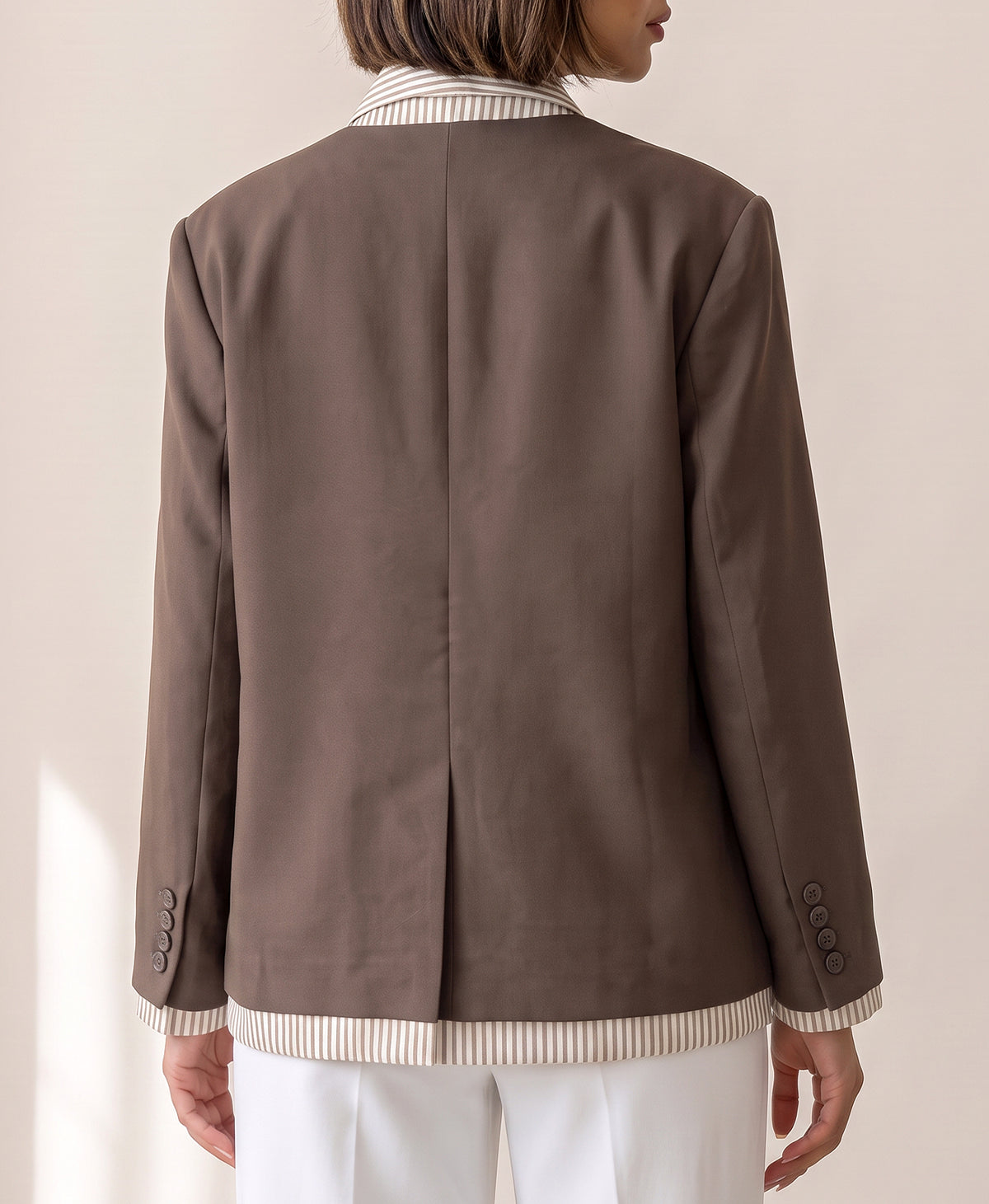 8167 Coffee Brown Blazer For Women