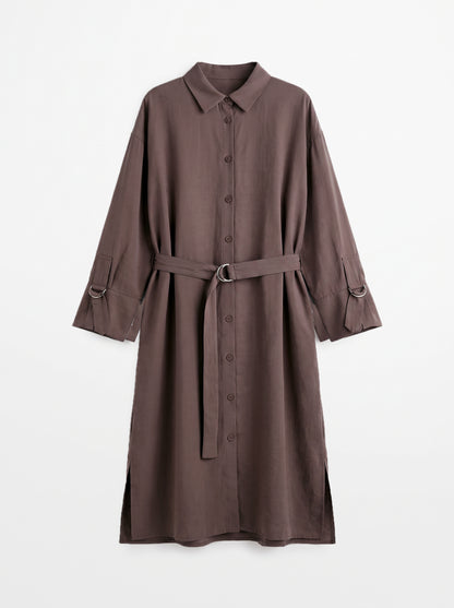 8197 Brown Long Shirt For Women
