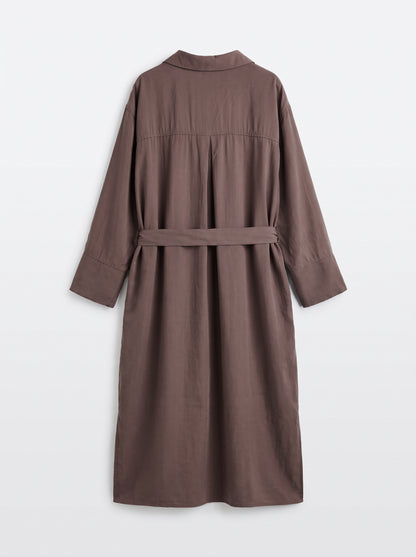 8197 Brown Long Shirt For Women