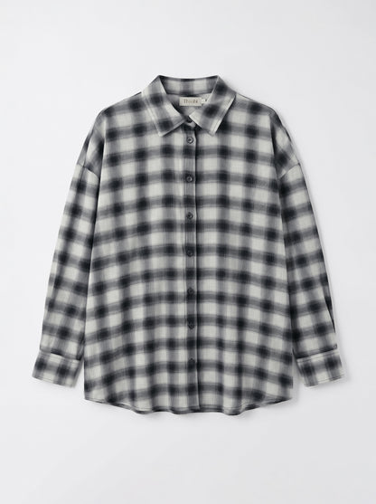 8222 Grey Oversize Shirt For Women