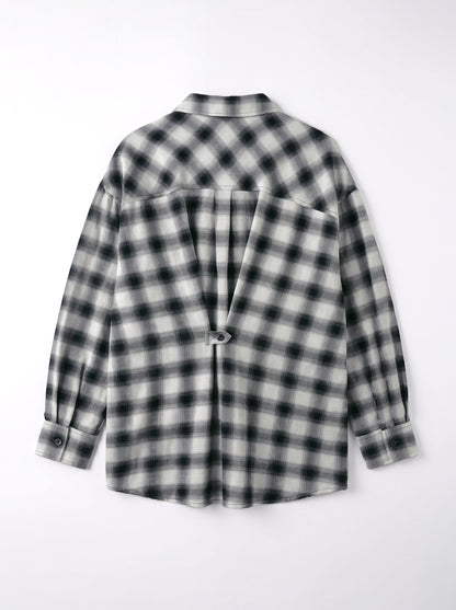 8222 Grey Oversize Shirt For Women