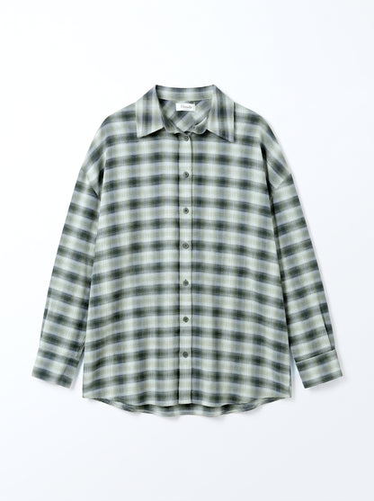 8222 Green Oversize Shirt For Women