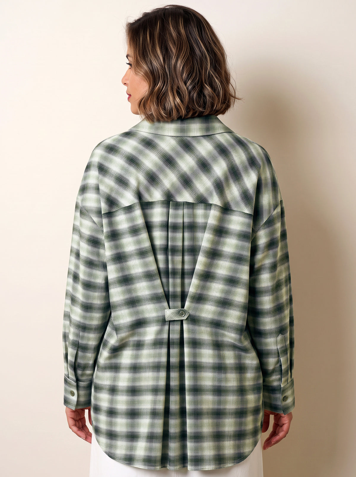 8222 Green Oversize Shirt For Women
