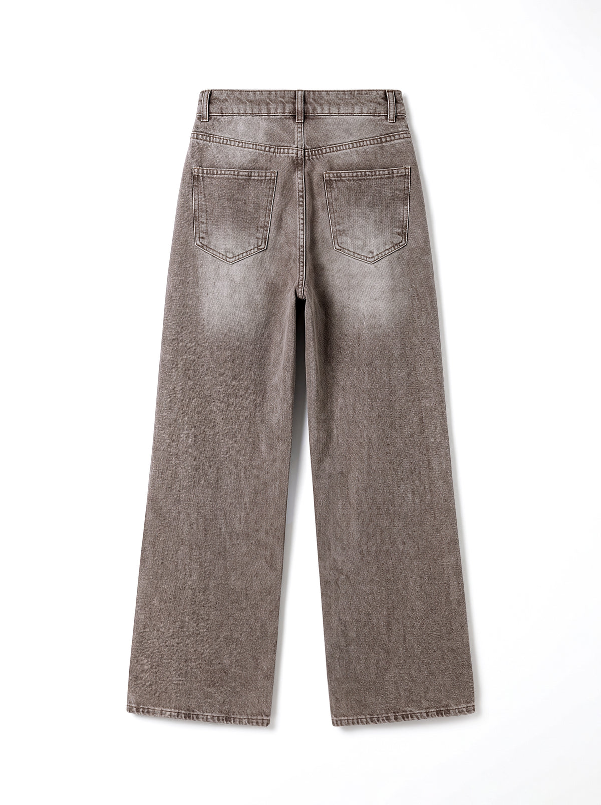8227 Light Brown Denim Pants For Women