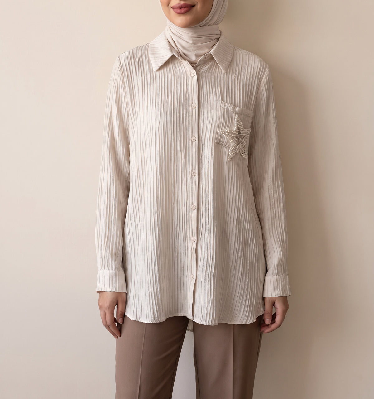 8321 Beige Shirt For Women