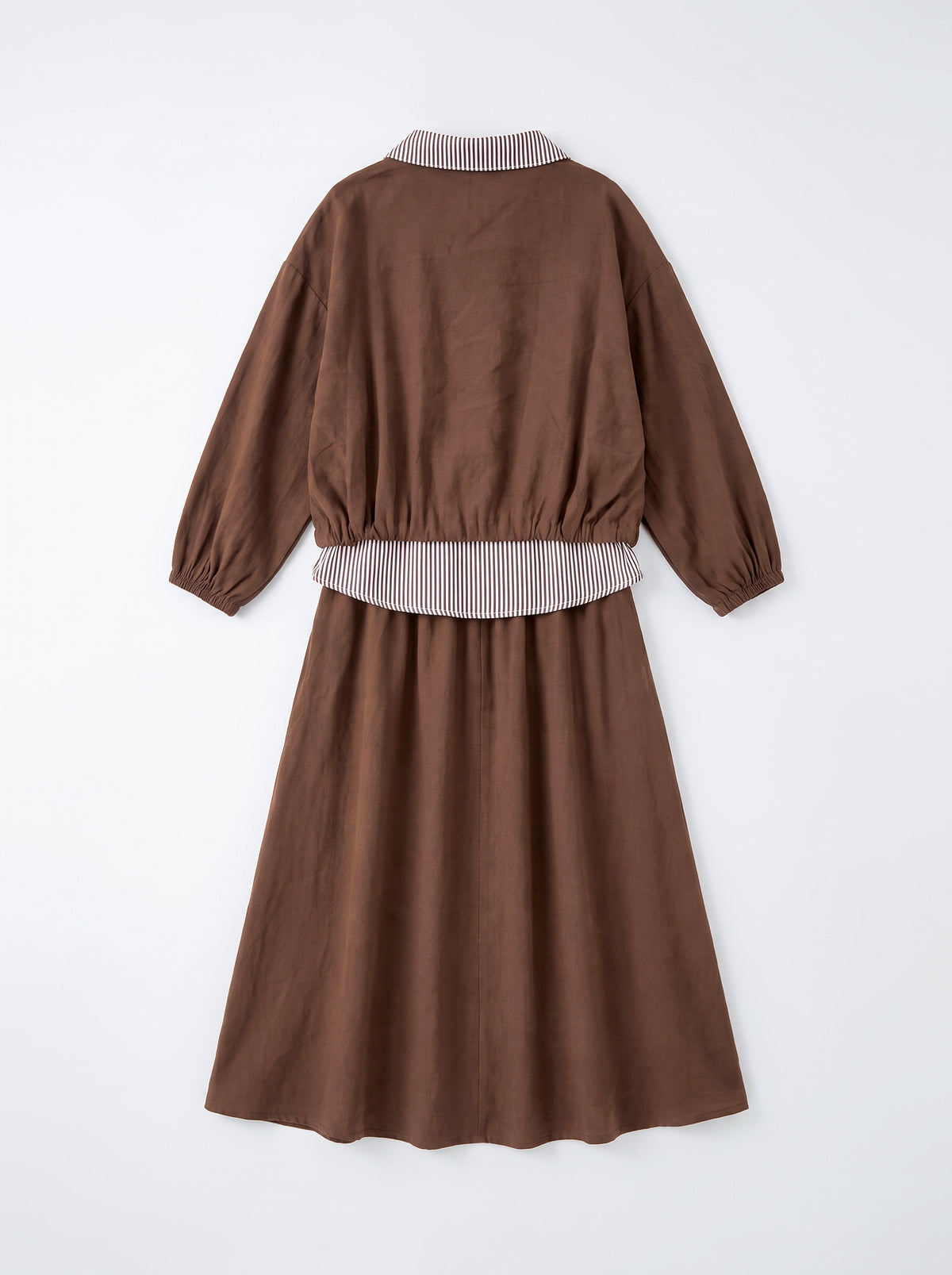 8326 Brown Top And Skirt Set For Women