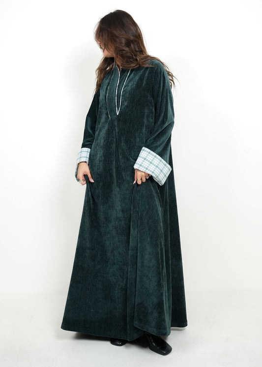 8096 Dark Green Velvet Daraa For Women