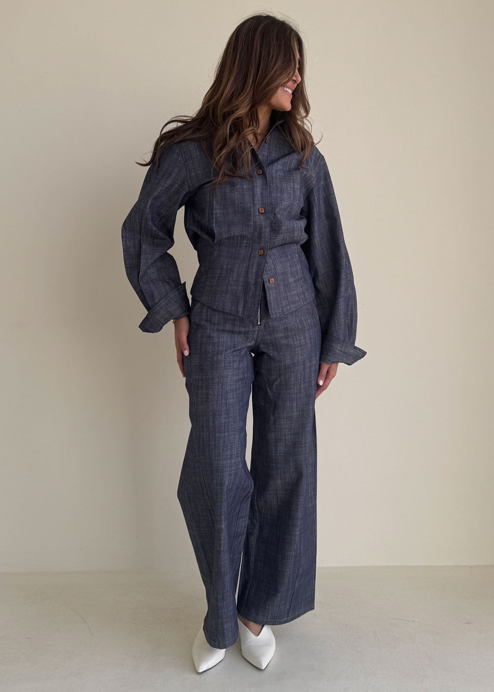 7970 Blue Denim Set For Women