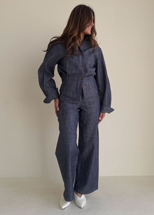 7970 Blue Denim Set For Women