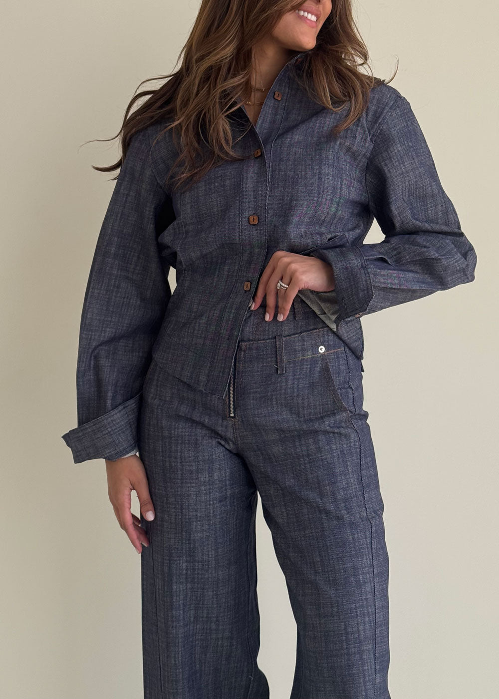 7970 Blue Denim Set For Women