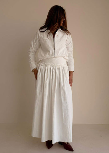 8188 Nova Edition-11 White Jacket And Skirt Set