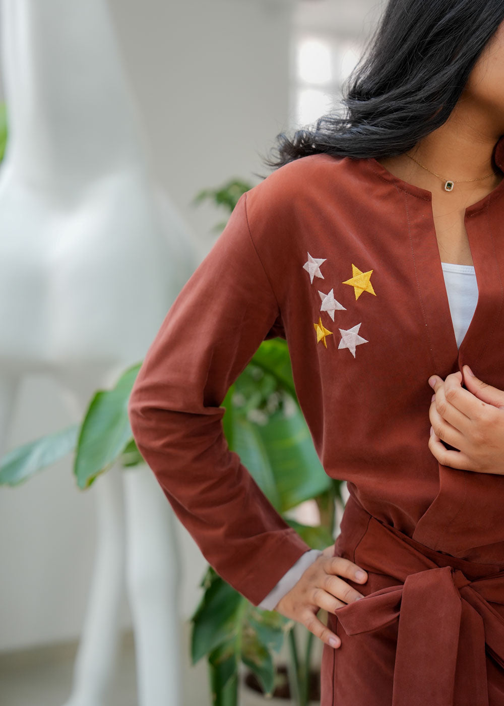 8085 Orange Ramadan Set For Girls