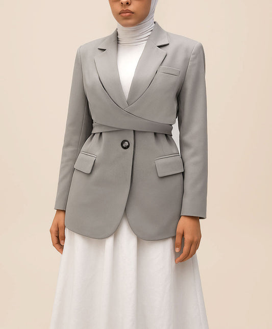 7777 Grey Blazer For Women