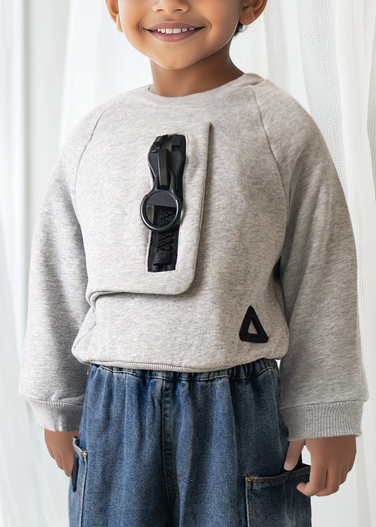 Grey Zip Sweater