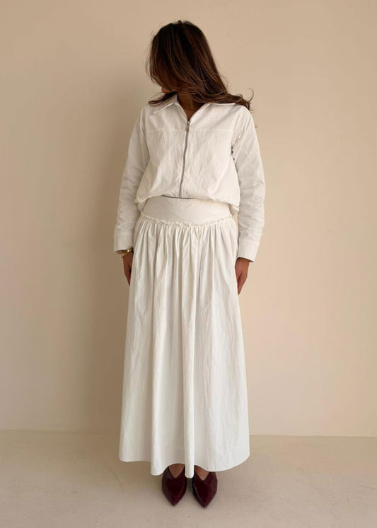 8188 Nova Edition-11 White Jacket And Skirt Set